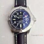 Swiss Copy Breitling Avenger Asian Eta2836 Black Leather Band Fashion Watch
